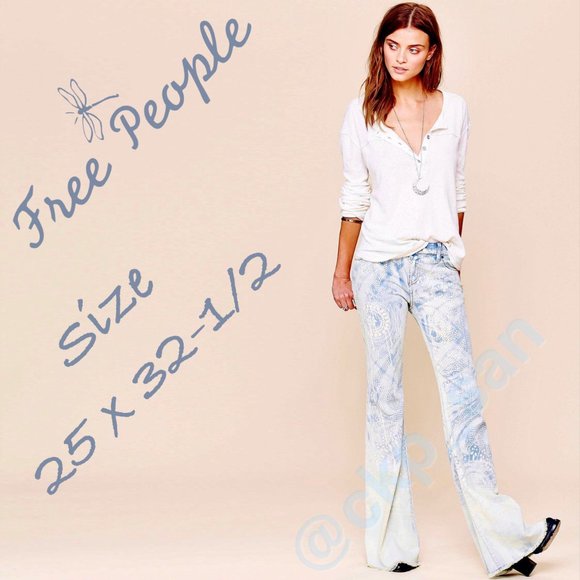 Free People Discharge Bali Flare Sz 25